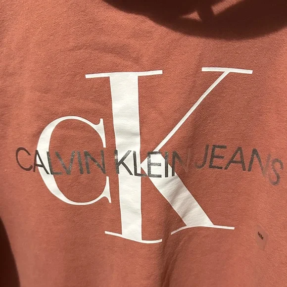 Calvin Klein Men's Terracotta Hoodie Sweater - Picture 6 of 6